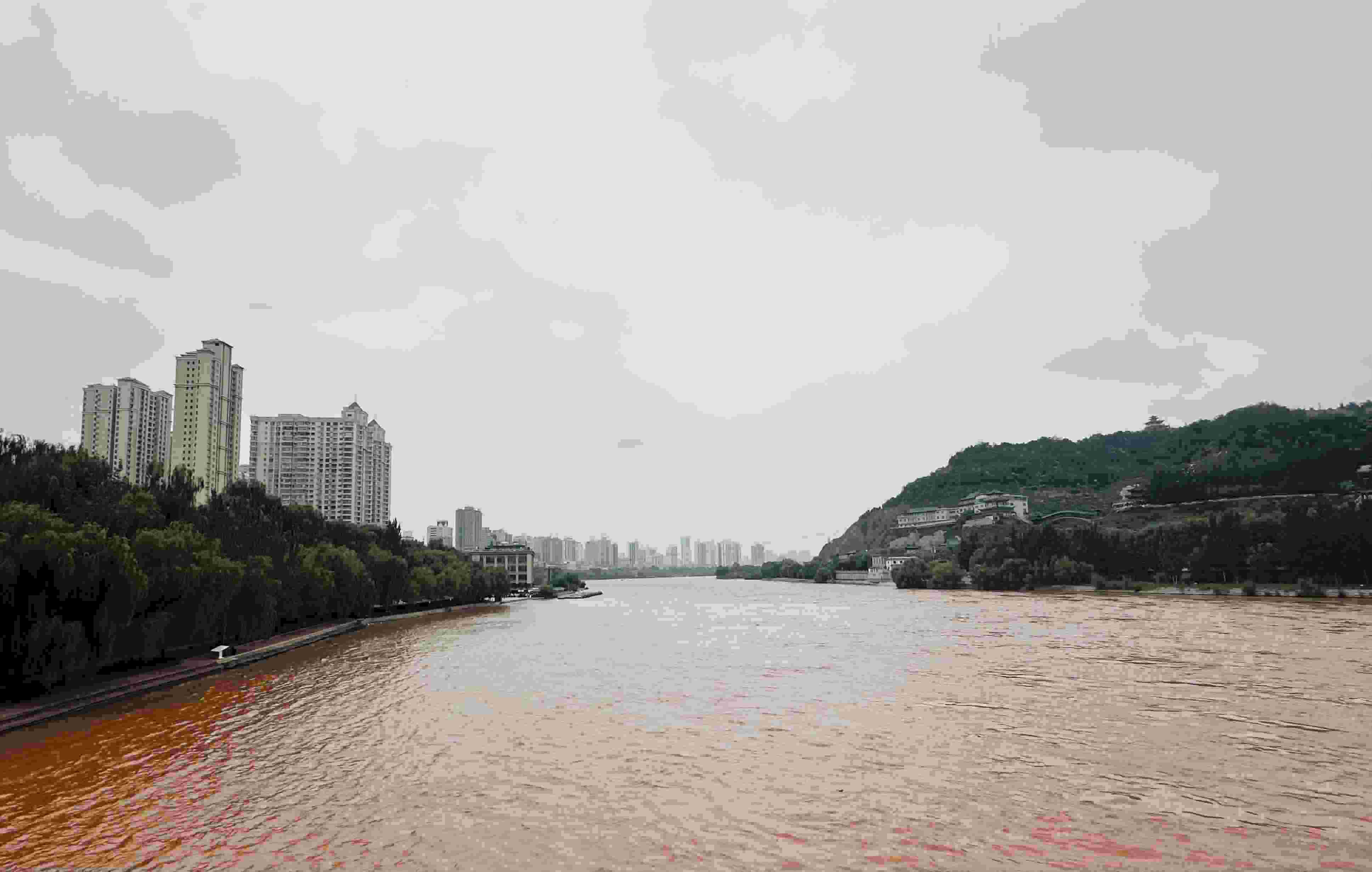 △黃河蘭州段。（總臺央視記者陸泓宇拍攝）