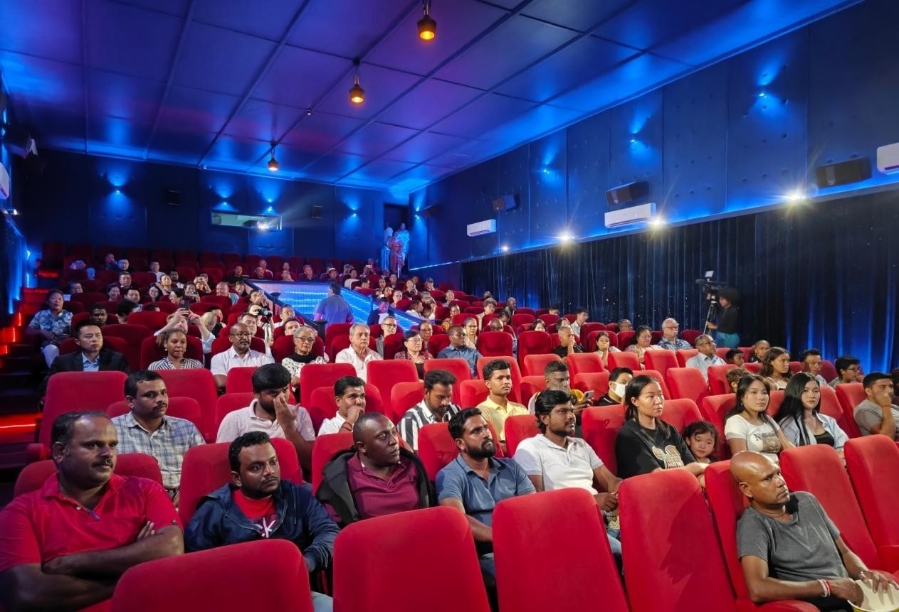 塞舌爾首屆中國電影節(jié)開幕式現(xiàn)場。林育楠 攝