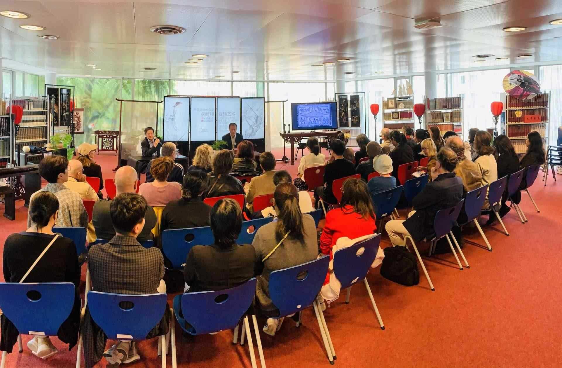 “絲路丹青——絲綢之路沿線壁畫傳摹展”在巴黎中國(guó)文化中心隆重開幕。中國(guó)藝術(shù)研究院供圖