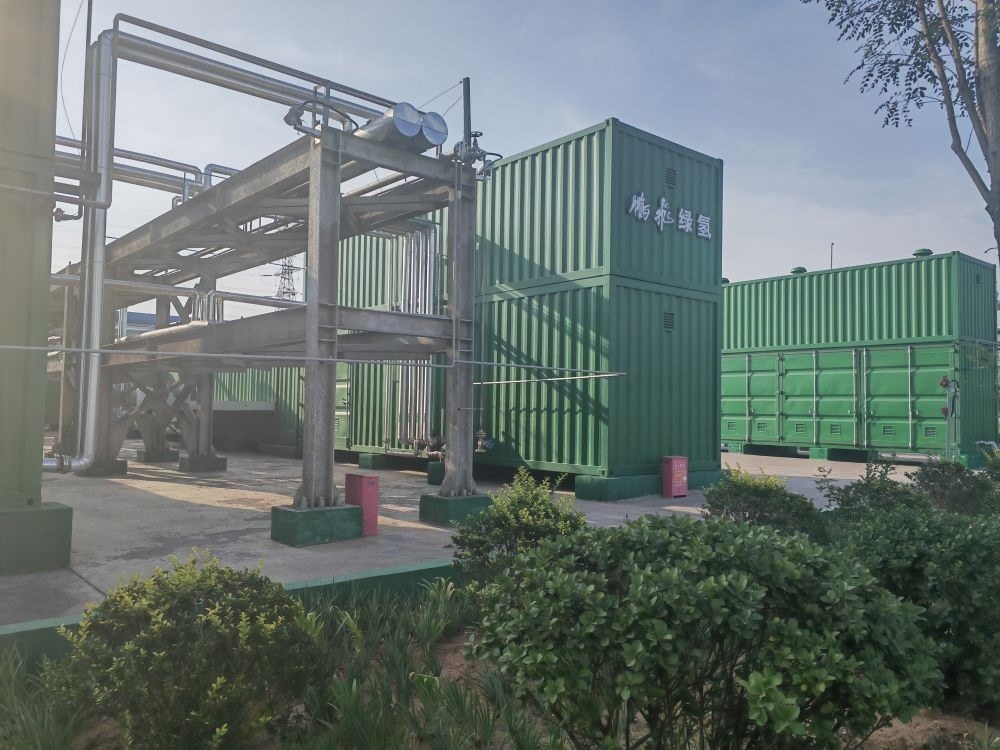 2024年9月4日，位于鵬飛集團(tuán)的電解水制氫項(xiàng)目。新華社記者 王勁玉 攝