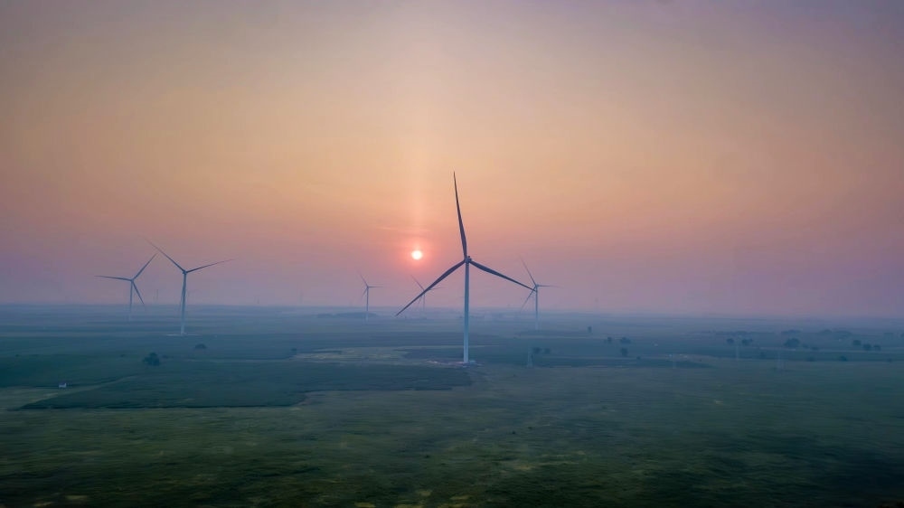 內(nèi)蒙古通遼市238萬(wàn)千瓦風(fēng)電基地。（受訪者供圖）