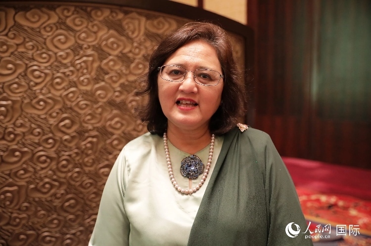 馬來西亞高教部高教司司長阿茲琳達(dá)接受人民網(wǎng)采訪。人民網(wǎng) 王婧攝
