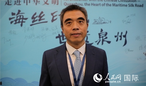 泉州市人民政府副市長姚飛接受人民網(wǎng)采訪。人民網(wǎng) 王婧攝