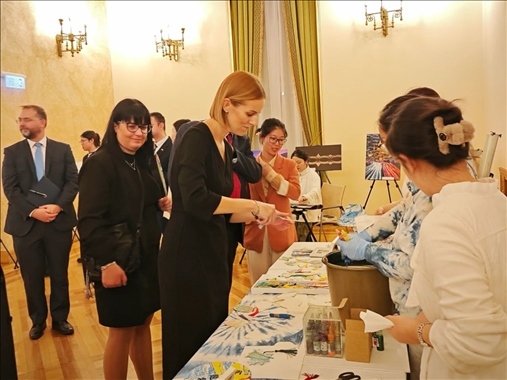 招待會(huì)現(xiàn)場(chǎng)。中國(guó)駐匈牙利大使館供圖