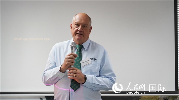 碩豐集團(tuán)市場(chǎng)總監(jiān)迪恩·范·維克發(fā)言。人民網(wǎng) 張茜攝