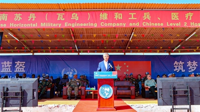 中國(guó)駐南蘇丹大使馬強(qiáng)發(fā)言。孫千攝