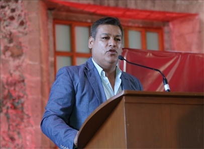 阿爾貝托·維拉致辭。主辦方供圖