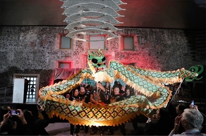 墨西哥華人社團(tuán)的舞龍舞獅表演。主辦方供圖