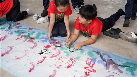 水墨畫教學(xué)。主辦方供圖