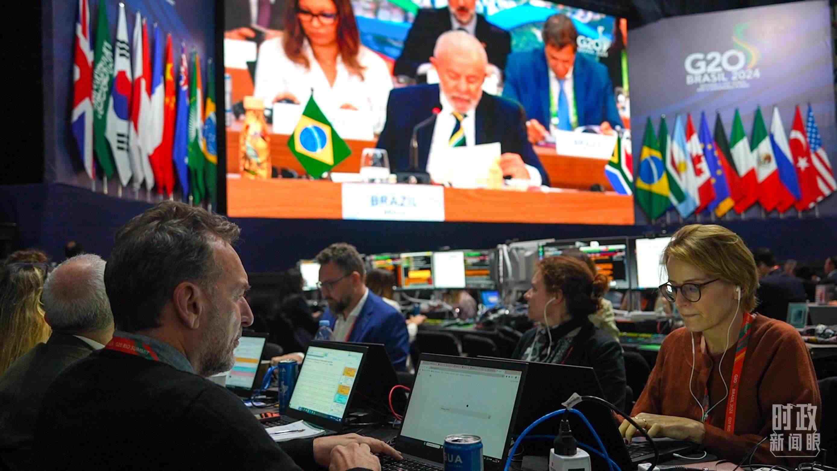 △G20里約峰會媒體中心。（總臺央視記者盧心雨拍攝）