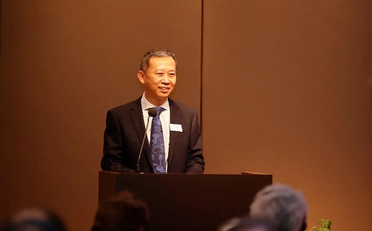 中國(guó)駐瑞典大使崔愛(ài)民應(yīng)邀出席論壇并致辭。中國(guó)駐瑞典大使館供圖