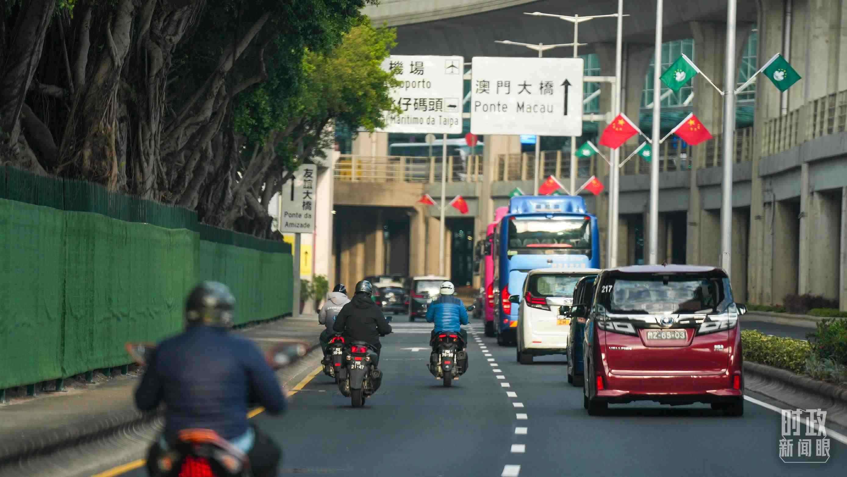 △澳門街頭。（總臺記者李晉拍攝）
