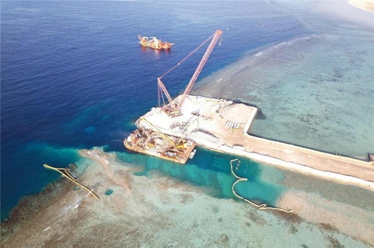 拉比格四期海水淡化項(xiàng)目取水口作業(yè)場(chǎng)景。項(xiàng)目方供圖