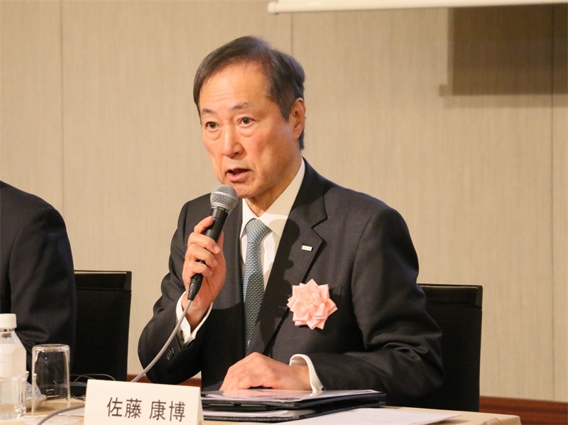 日中投資促進機構(gòu)會長佐藤康博致辭。人民網(wǎng) 許可攝