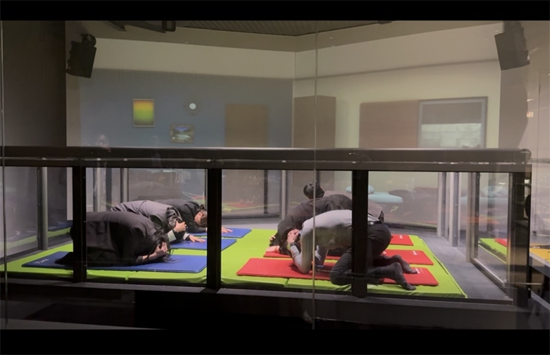 參觀東京防災館。中日韓合作秘書處供圖