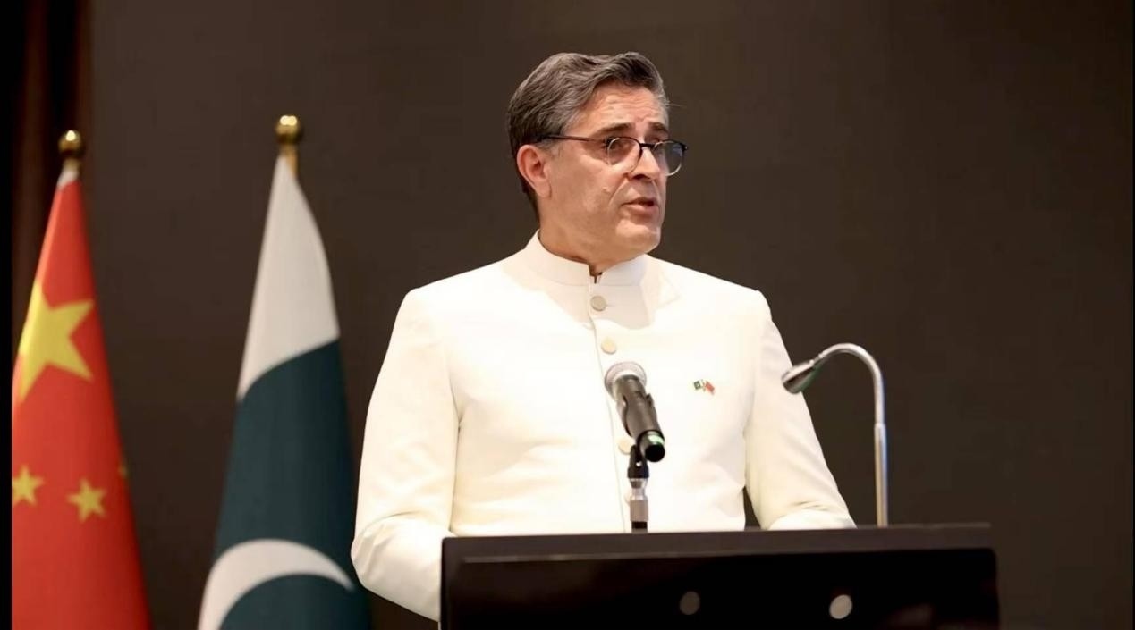 巴基斯坦駐華大使卡里爾·哈什米致辭。巴基斯坦駐華大使館供圖