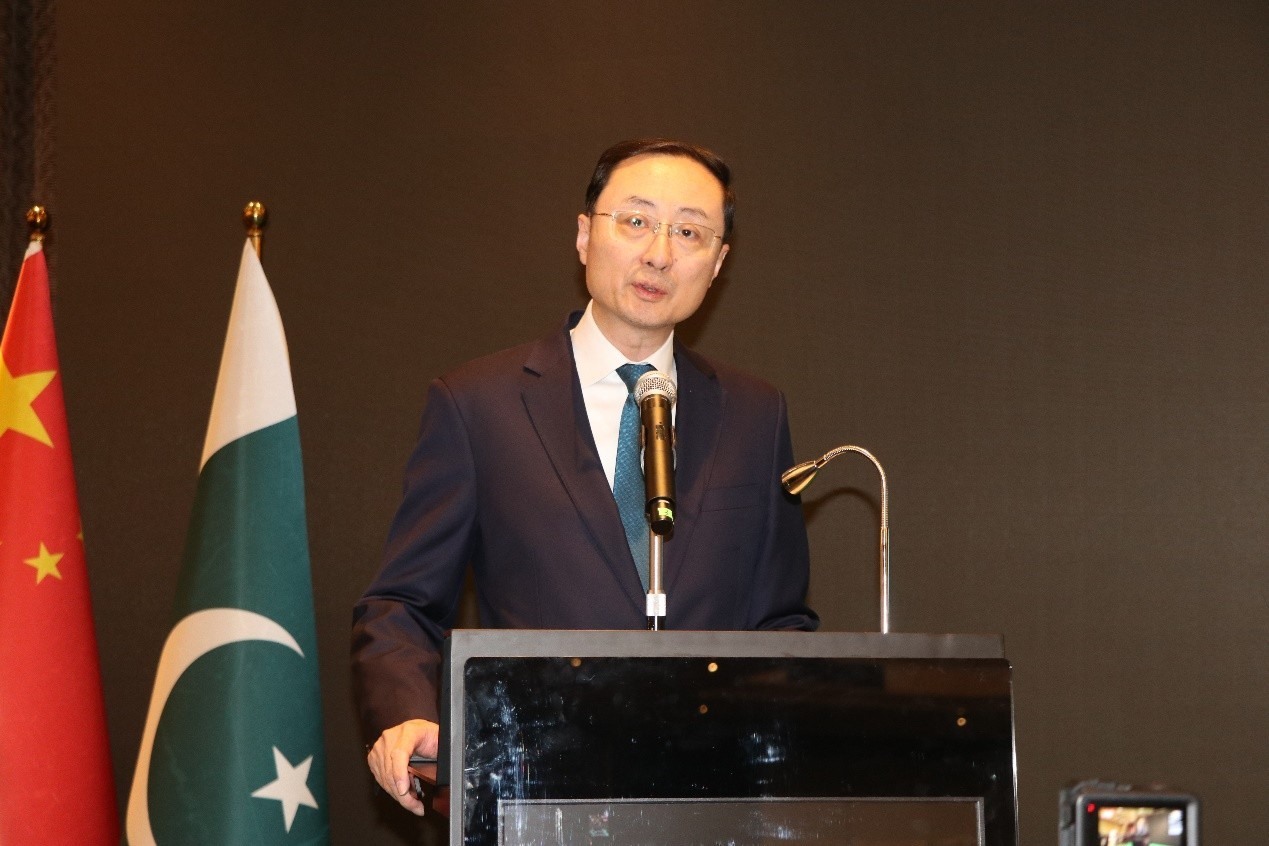 外交部副部長(zhǎng)孫衛(wèi)東致辭。巴基斯坦駐華大使館供圖