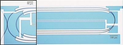 微波光量子傳感器的光學(xué)顯微照片。圖片來源：美國(guó)哈佛大學(xué)