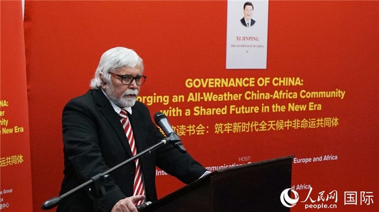 南部非洲科學(xué)、工程、技術(shù)、教育協(xié)會執(zhí)行副總裁楊煥嶺。人民網(wǎng) 劉暢攝