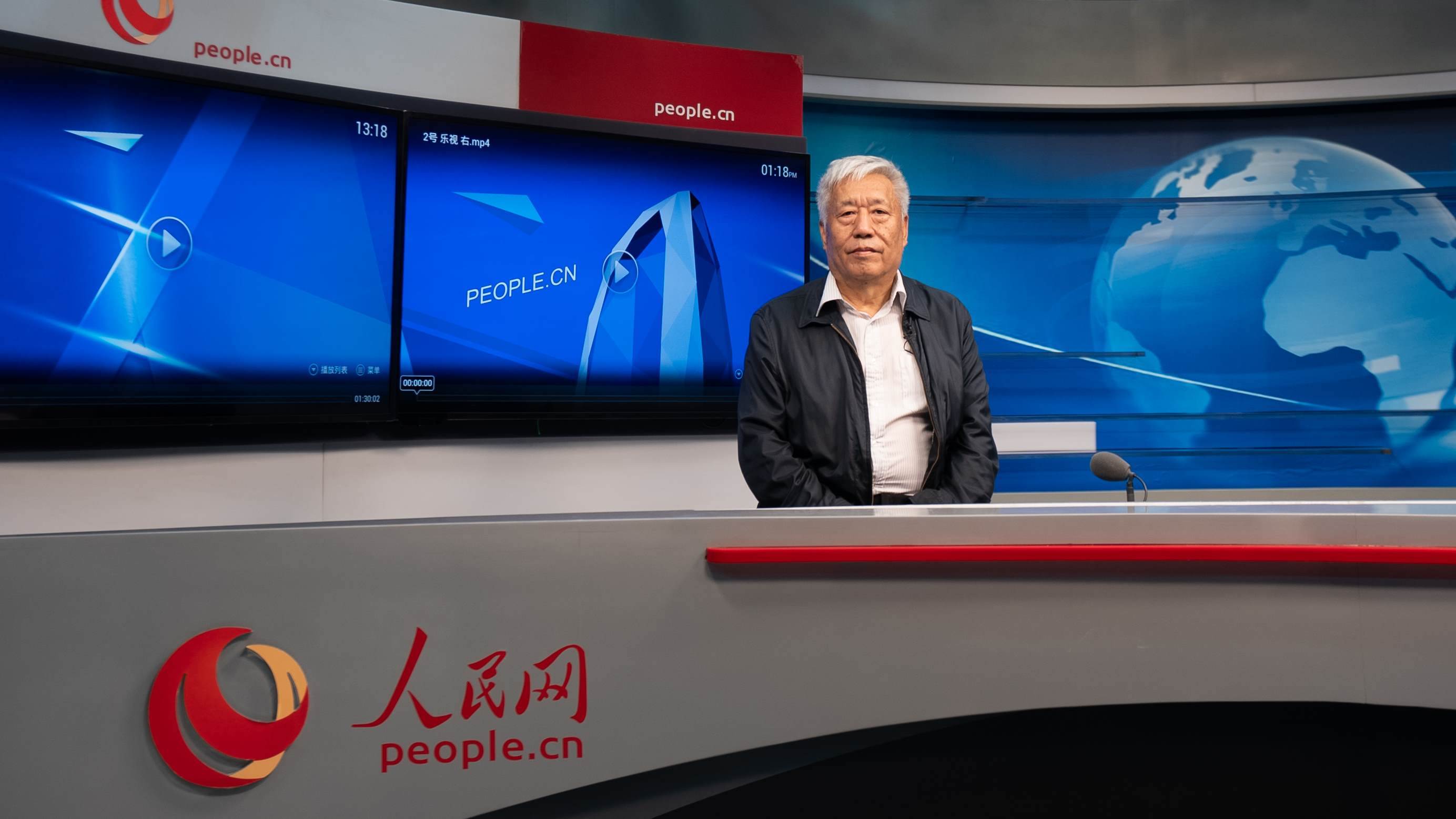 中國地震局地球物理研究所原副所長、研究員高孟潭作客人民網(wǎng)。人民網(wǎng)記者 葛泰佚攝