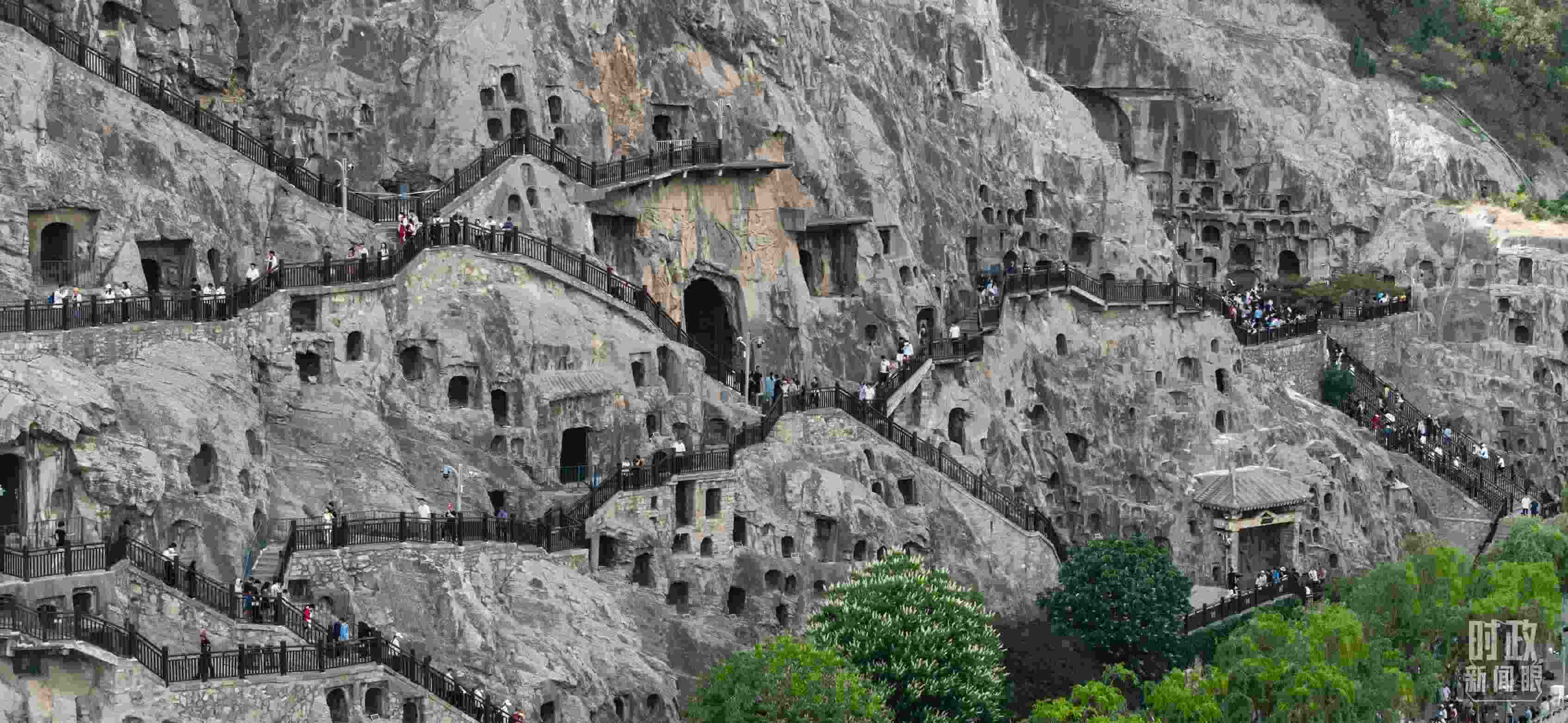 △龍門石窟。（總臺國廣記者李晉拍攝）