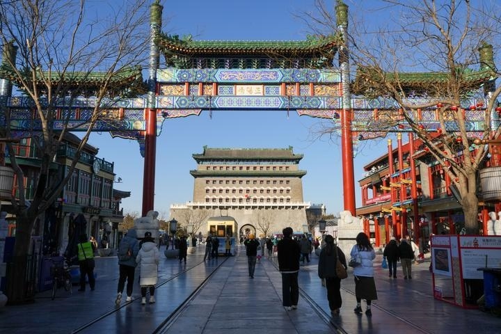 這是2024年12月26日從前門大街拍攝的正陽門箭樓。